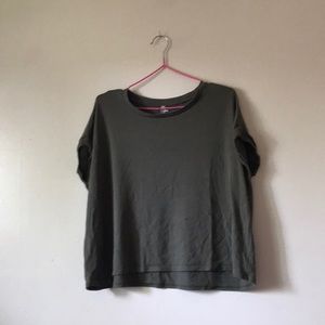 Woman’s green tee